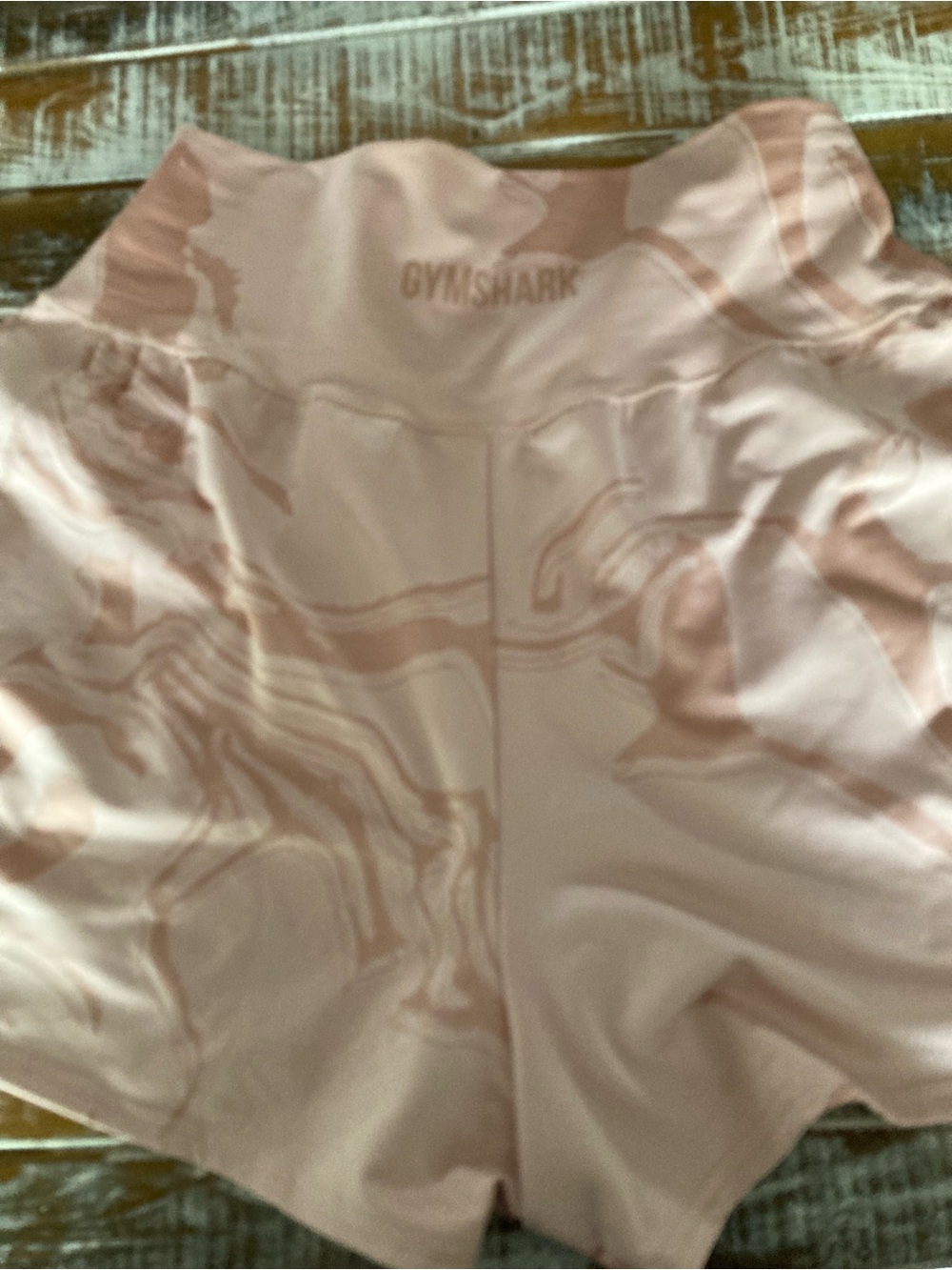 Gymshark Pale Pink Sports Shorts with Subtle Logo - Picture 3 of 5